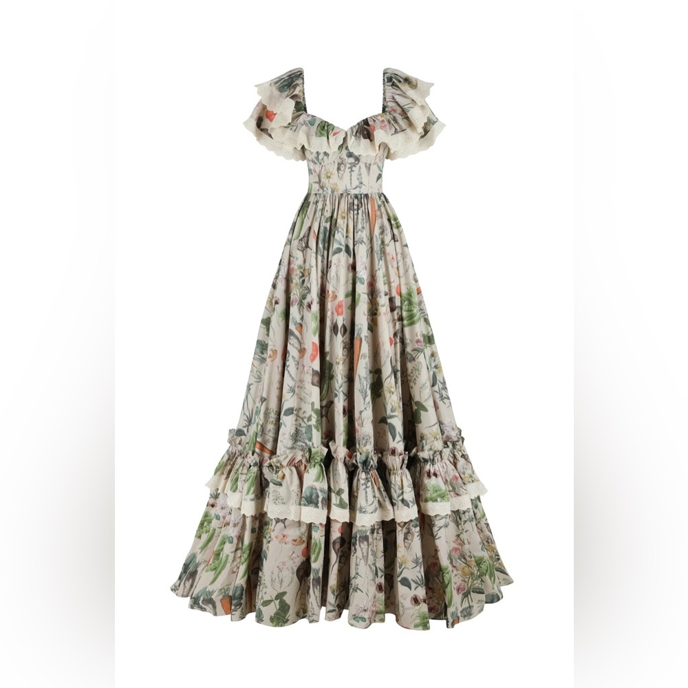 Selkie Garden Botanics Swan Ritz Gown size L